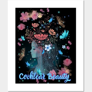 Cochlear Beauty | Cochlear Implant | Deaf | Blue Posters and Art